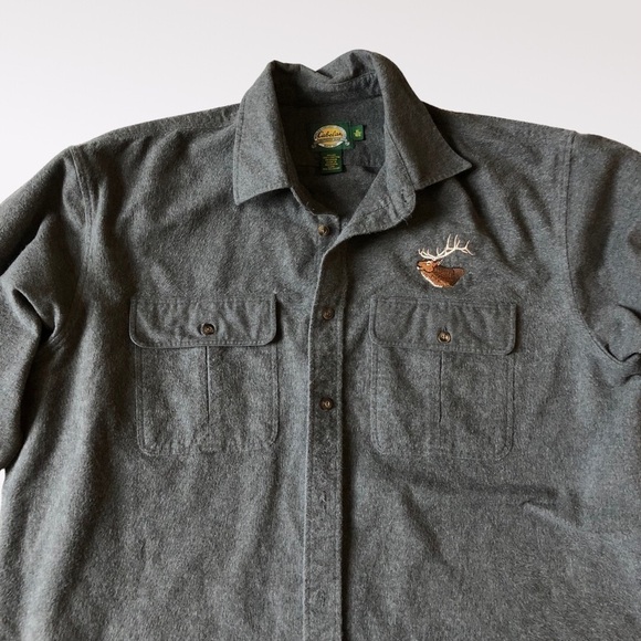 Cabela’s Deerskin Chamois Overshirt XL Heavyweight Shacket Shirt Jacket Workwear - Picture 6 of 16